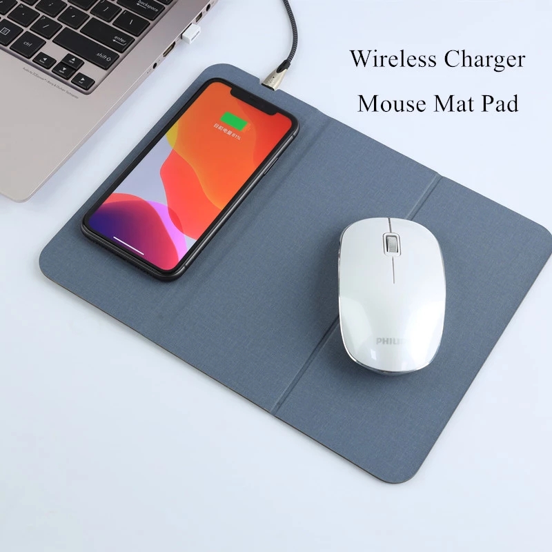 Tappetino per mouse con ricarica wireless triplo (5)